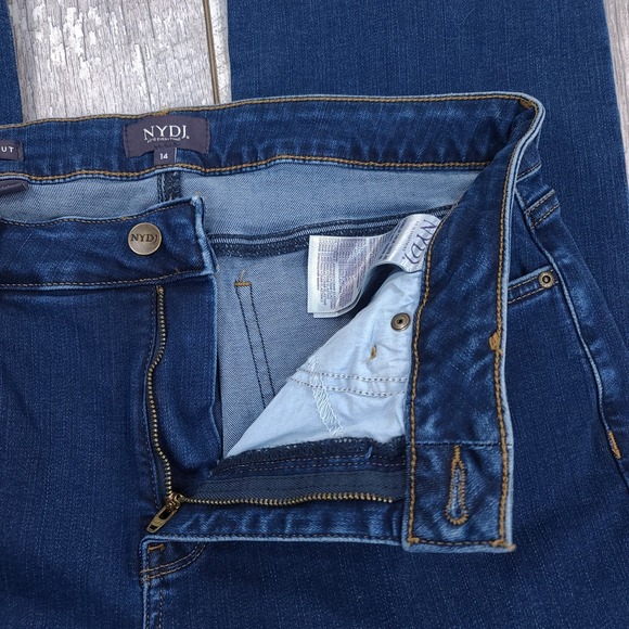 NYDJ Jeans Womens Size 14 Barbara Bootcut Blue Denim High Rise Pants - Picture 7 of 9